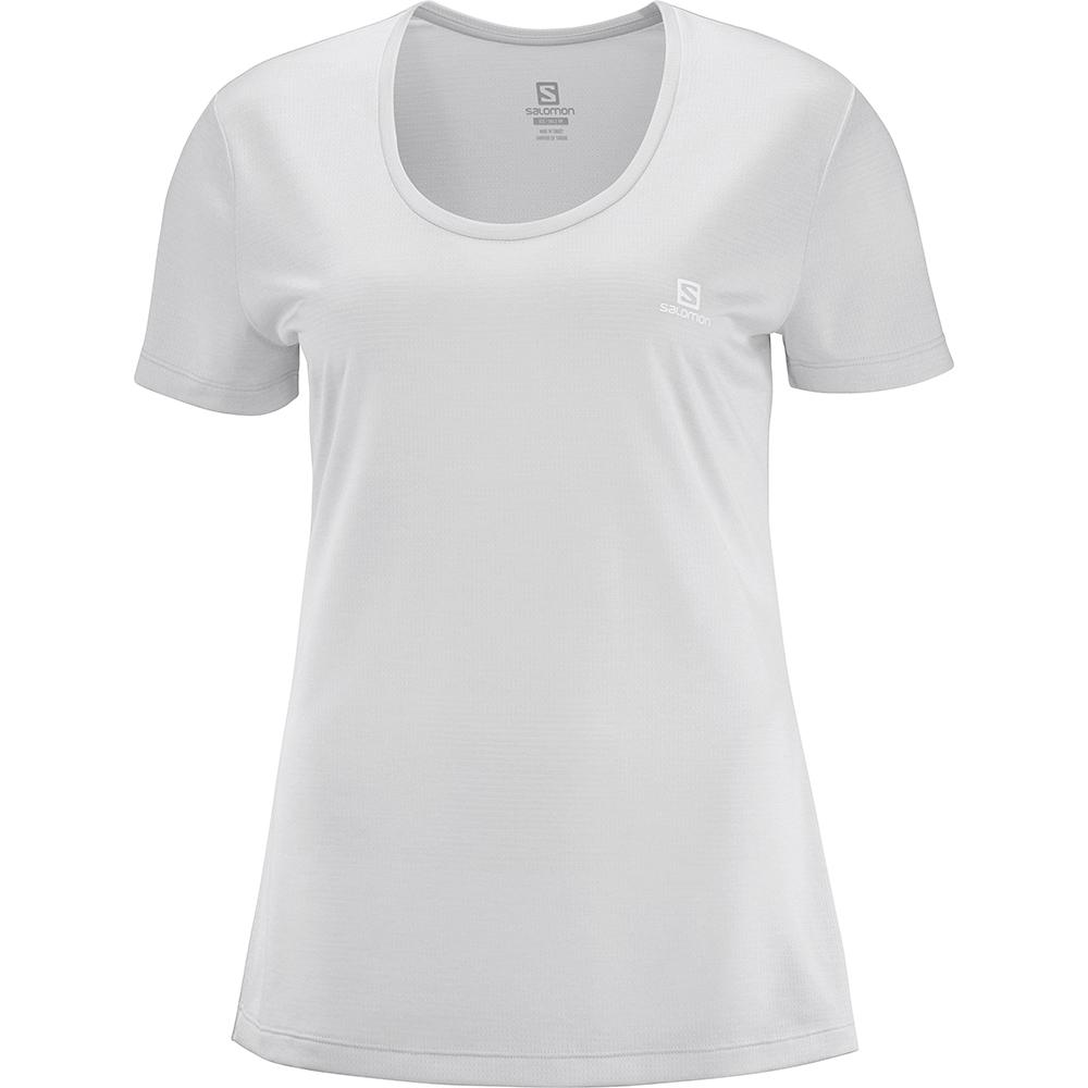 SALOMON AGILE SS W Philippines - Women's Tee Shirts - Light Grey | 946850-YVT